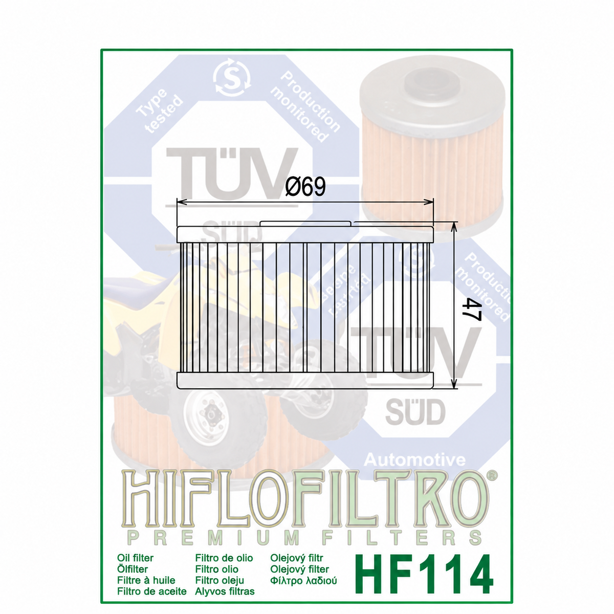 Filter vaji Hiflofiltro HF114