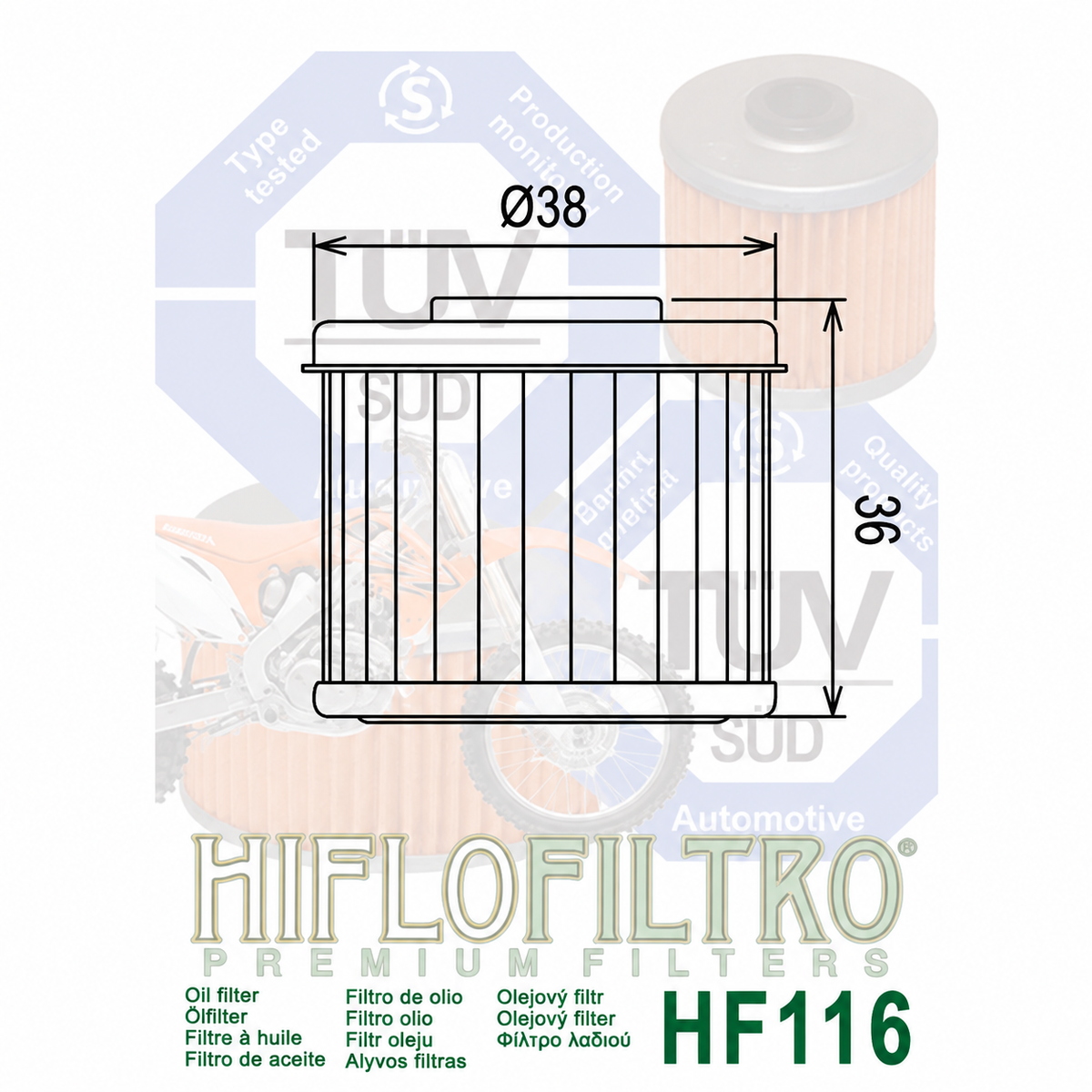 Filter vaji Hiflofiltro HF116