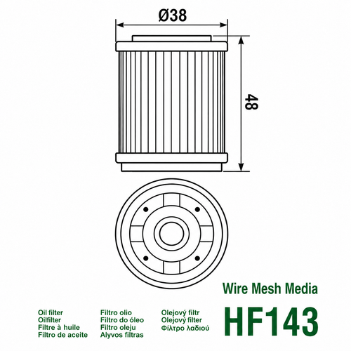 Filter Vaji Hiflofiltro HF 143