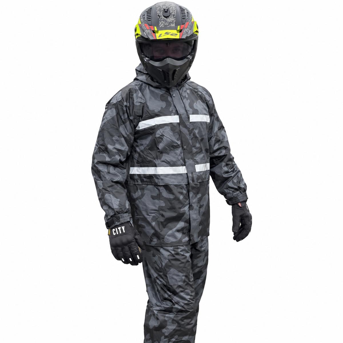 Kostum shiu për motor – kamuflazh gri