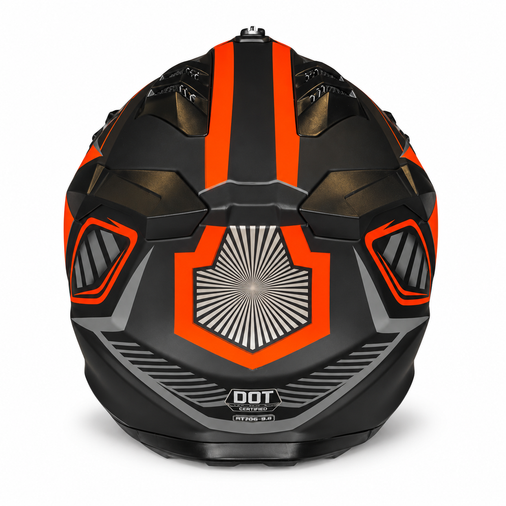 Helmetë cross – e zezë me detaje të kuqe