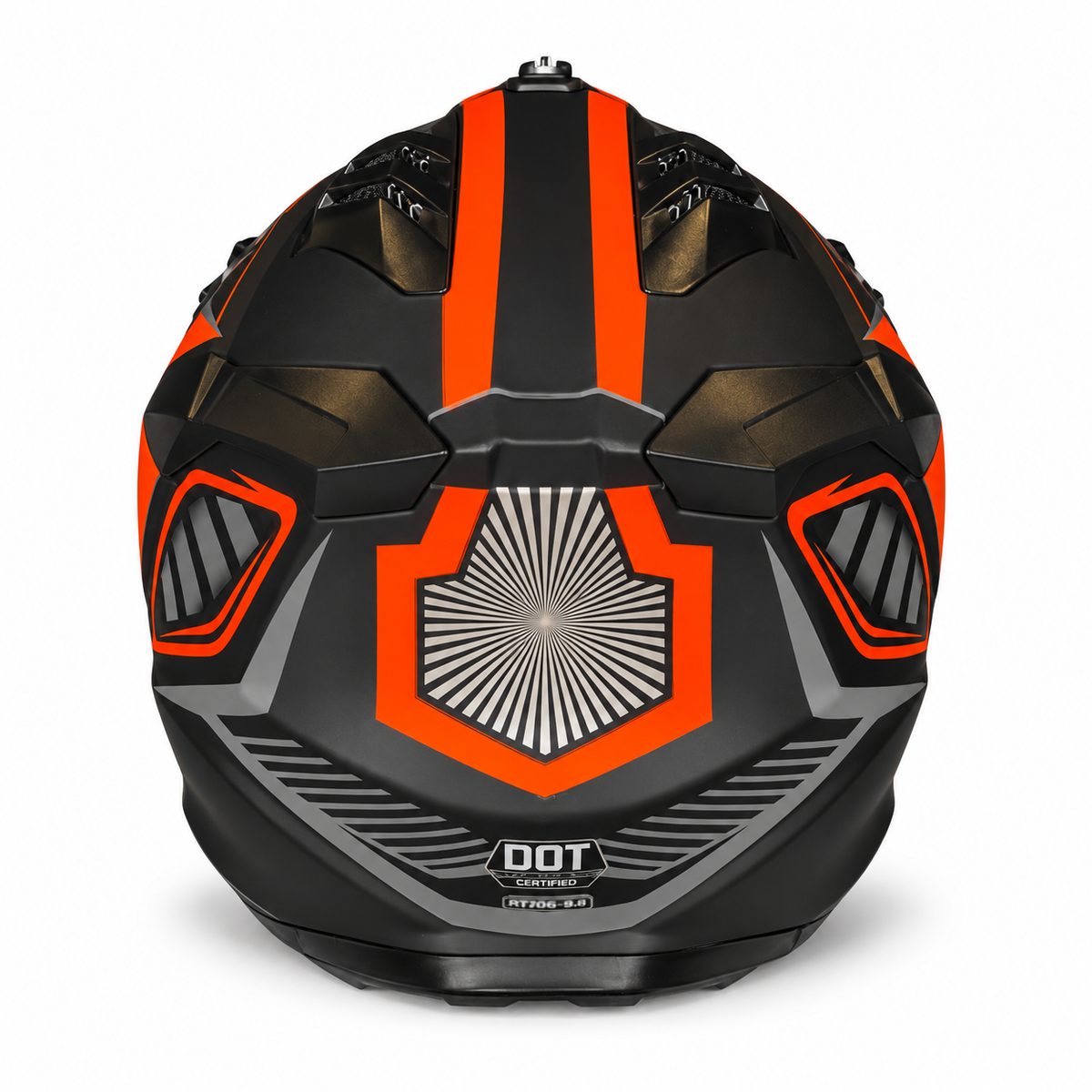 Helmetë cross – e zezë me detaje të kuqe