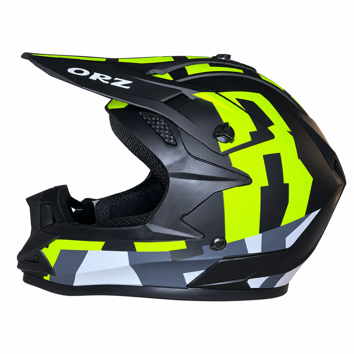 Helmetë Cross ORZ – E zezë me detaje të gjelbërta